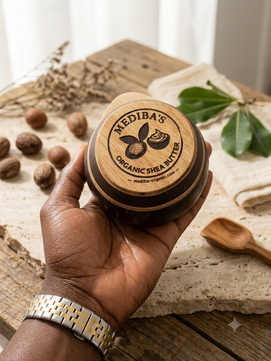 Pure Organic Shea butter.